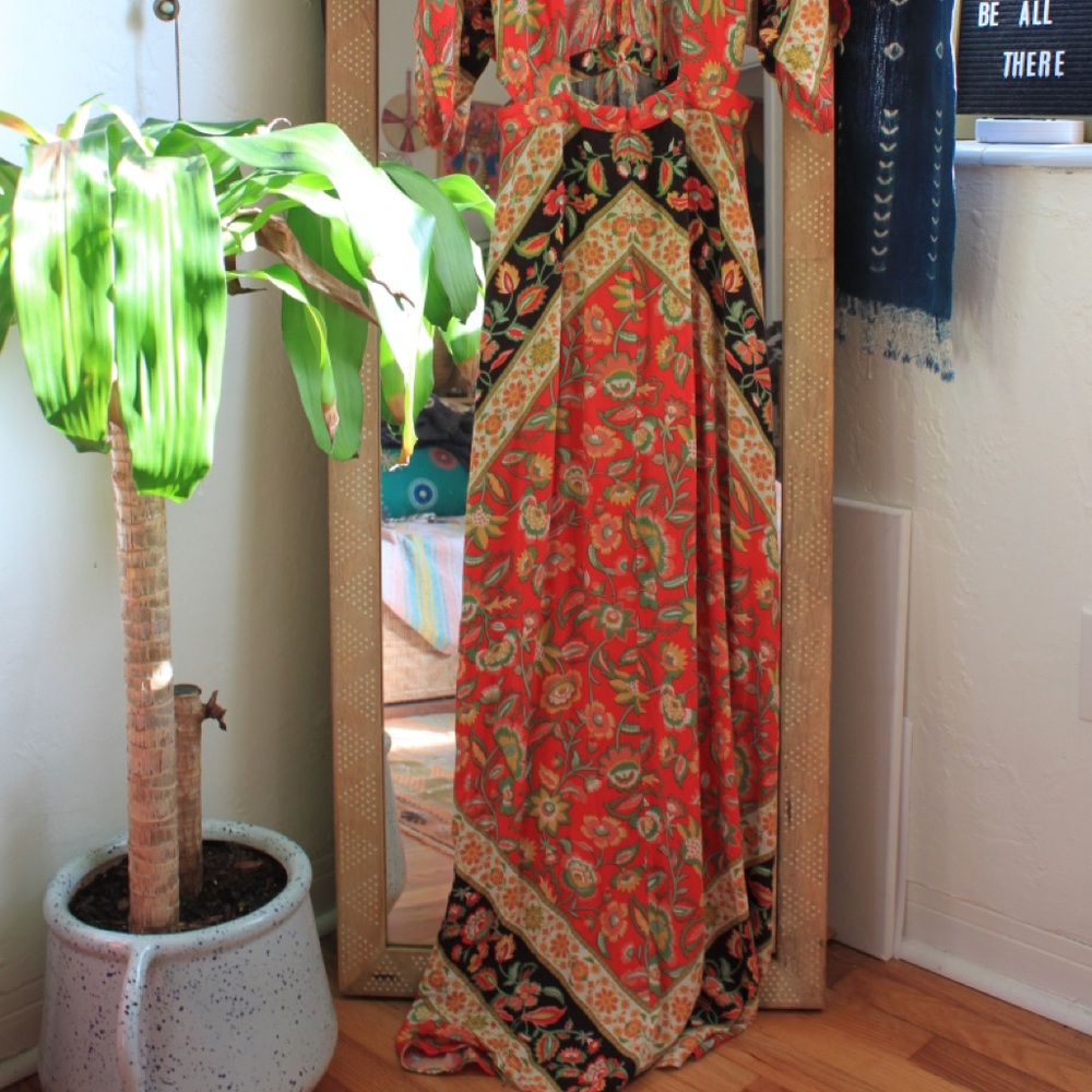 SPELL Lolita Cutout Maxi Dress in Campfire XS - Picture 11 of 14